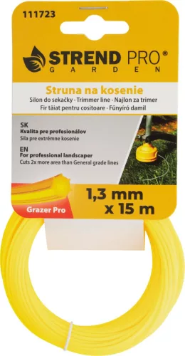 Grazer Pro Hepta Fűnyíródamil, 1,3 mm, H-15 m, HEX