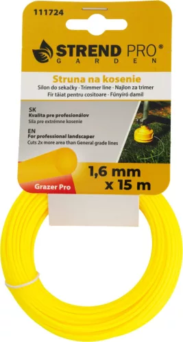 Grazer Pro Kerek fűnyíródamil, 1,6 mm, H-15 m