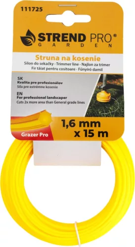 Grazer Pro Hepta Fűnyíródamil, 1,6 mm, H-15 m, HEX