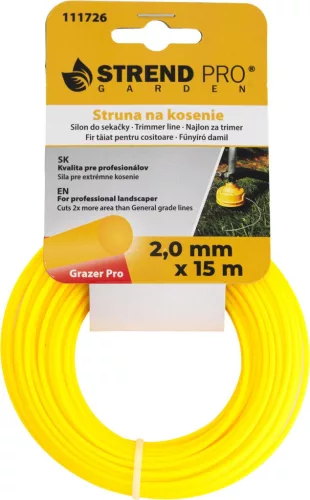 Grazer Pro Kerek fűnyíródamil, 2,0 mm, H-15 m