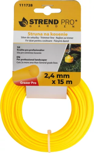 Grazer Pro Kerek fűnyíródamil, 2,4 mm, H-15 m