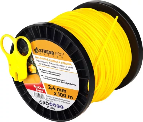 ProCom Force Kerek fűnyíródamil vágóval, 2,4 mm, midi orsó, H-100 m