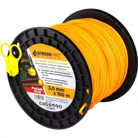   ProCom Plus négyszögletes fűnyíródamil vágóval, 3,0 mm, midi orsó H-100 m