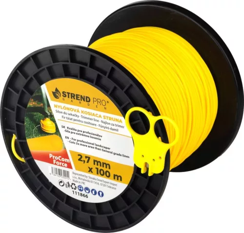 ProCom Force Kerek fűnyíródamil vágóval, 2,7 mm, midi orsó H-100 m