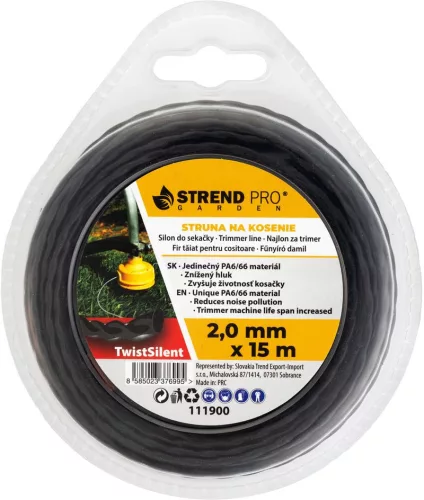 TwistSilent Professional Spirálos fűkaszadamil, 2,0 mm H-15 m