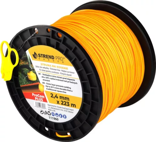 ProCom Plus Szögletes fűnyíródamil, 2,4 mm, orsó H-223 m