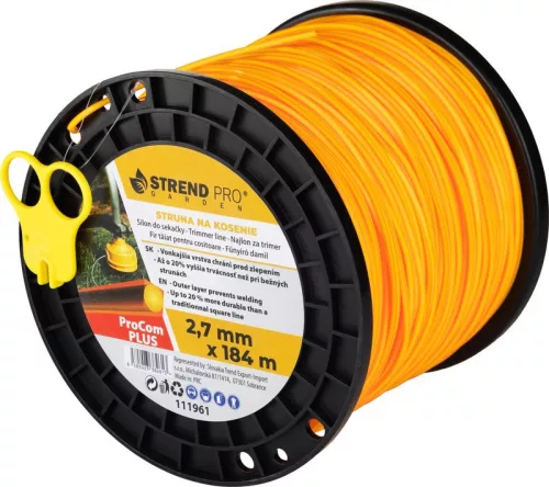 ProCom Plus Szögletes fűnyíródamil, 2,7 mm, orsó H-184 m