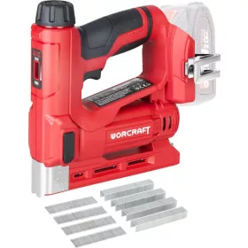   Worcraft CNS-S20LiC ShareSYS tűzőgép, 20V Li-ion, szabályozással, U kapcsok + T szögek