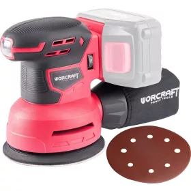   Worcraft CRS-S20Li ShareSYS Csiszoló, 125mm, excentrikus, 20V Li-ion