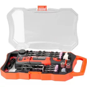   Strend Pro Csiszoló, mini, egyenes, fúráshoz és csiszoláshoz, 8 V, 1500 mAh, tartozékokkal