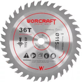 Worcraft CMCS-S20LiB-hez fűrészlap, 115x9,5 mm, 36 fogú
