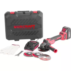   Worcraft CAG-S20LiBH ShareSYS sarokcsiszoló, 115 mm, szénkefe nélküli, KÉSZLET kofferben