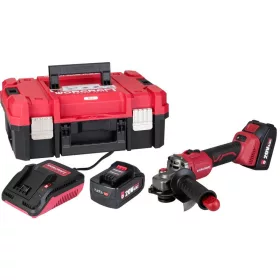   Sarokcsiszoló készlet Worcraft XCUBE003 ShareSYS Toolbox, sarokcsiszoló CAG-S20LiBS 125 mm, 2x 4.0 Ah akkumulátor,