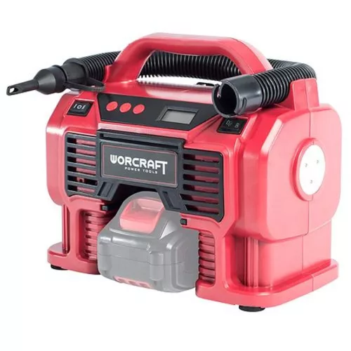 Worcraft CAC-S20Li kompresszor, 20V, 160 Psi, 11 Bar, LED lámpa