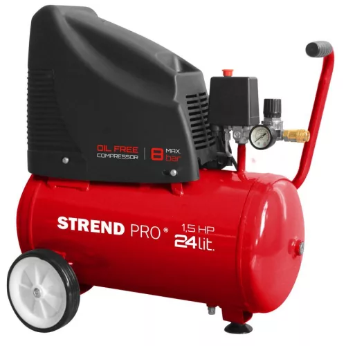 Strend Pro OF1524 kompresszor, olajmentes, 1,1 kW, 24 liter