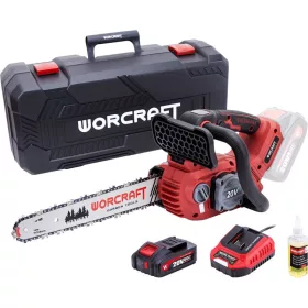   Worcraft CGC-S20LiBAM láncfűrész, szénkefe nélküli, 20V Li-ion, 75 ml-es olajtartály, 12"