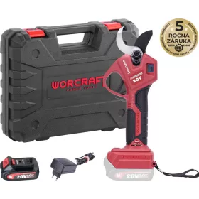   Akkumulátoros metszőolló Worcraft CSC-S20LiBAM ShareSYS, 20V Li-Ion, kerti, ágvágó, vágás 30 mm, 1x 2.0 A