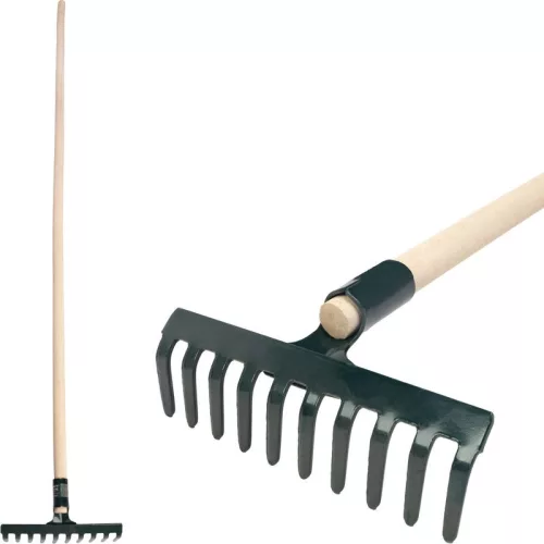 Strend Pro R105 10 fogú kerti gereblye fa nyéllel, 1600 mm