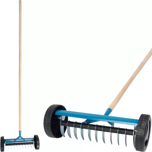 Strend Pro R152W 11 fogú levegőztető gyepgereblye kerekekkel, nyéllel