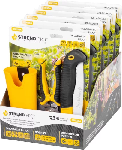 Strend Pro 3 darabos késtlet, ágvágó olló, fűrész, tok