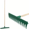 R140 13 fogú műanyag Szintező gereblye, simító éllel, 160 cm nyél