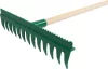 R140 13 fogú műanyag Szintező gereblye, simító éllel, 160 cm nyél