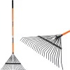 Strend Pro, 24 fogú levélgereblye, 58 cm, 120 cm üvegszálas nyél