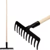 Strend Pro Premium R-606 10 fogú kerti gereblye, kovácsolt, fa nyél
