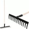 Strend Pro Premium R-606 14 fogú kerti gereblye, kovácsolt, fa nyél