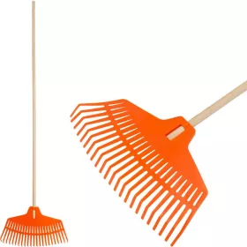   Strend Pro R132 23 fogú műanyag levélgereblye, 1500 mm fa nyél