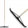 Longbow 16 fogú műanyag szénagereblye levélhez, fa nyél