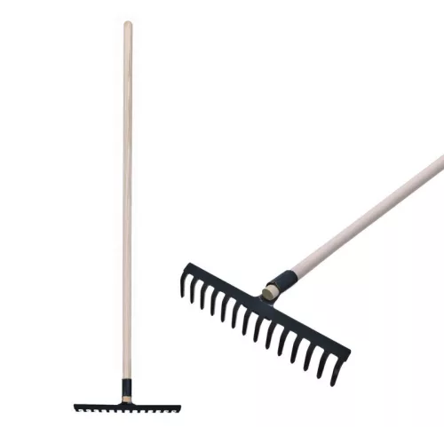 Strend Pro R105 14 fogú kerti gereblye fa nyéllel, 1600 mm