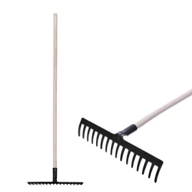   Strend Pro Premium R-606 16 fogú, kovácsolt gereblye fa nyéllel