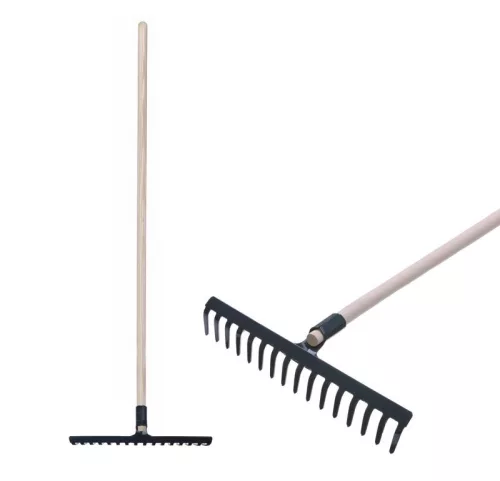 Strend Pro R105 16 fogú kerti gereblye fa nyéllel, 1600 mm
