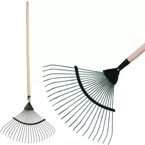 Strend Pro R119.WH 22 fogú levélgereblye, 45 cm, fa nyéllel