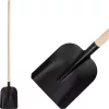 S504B.WH 7130, Fekete lapát fa nyéllel, 280x235 mm