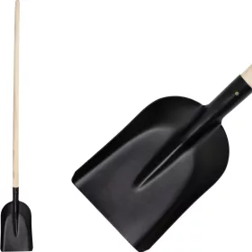 S504A.WH lapát 7131-es modell, fekete, keskeny, fa nyél