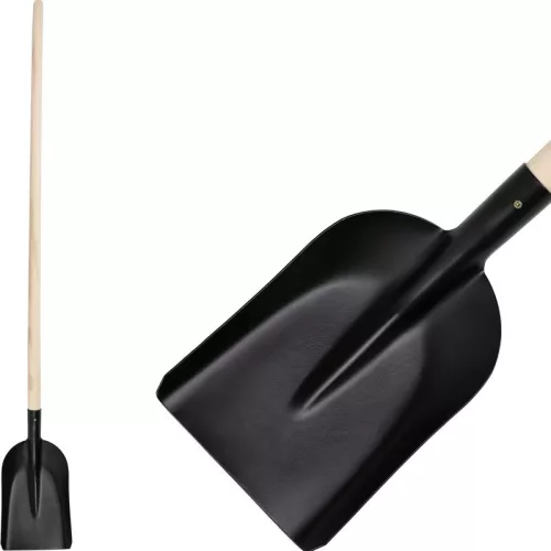 S504A.WH lapát 7131-es modell, fekete, keskeny, fa nyél