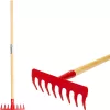 Strend Pro Herrison 813-04 Mini 8 fogú fém kerti gereblye, 900 mm-es fa nyéllel