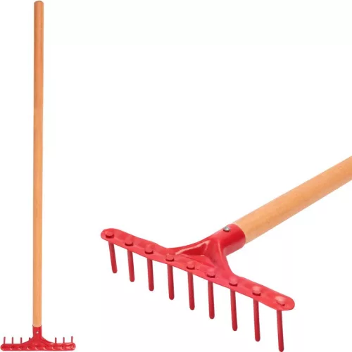 Strend Pro Herrison 9357 Mini 9 fogú műanyag kerti gereblye nyéllel