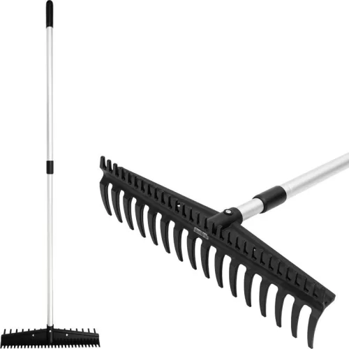 Strend Pro Premium S891-AL, 445x115 mm, 16 fogú kerti gereblye, ALU, teleszkópos nyéllel