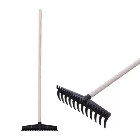   Strend Pro Premium S892, 325x115 mm, 12 fogú kétoldalas kerti gereblye fa nyéllel