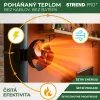 Strend Pro kandallóventilátor, 4 lapátos, fekete