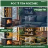Strend Pro kandallóventilátor, 4 lapátos, fekete