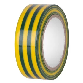   Szigetelőszalag E130YGR, zöld-sárga, 19 mm, Hossz: 10 m, PVC