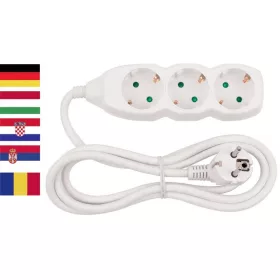  Hosszabbító Kábel Strend Pro DG-803B, SCHUKO aljzat, 3,00 m, 3 aljzat, HU, RO, SRB, CRO