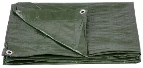 Tarpaulin Light 3x4 m, Takaróponyva fűzőlyukakkal, 65 g/m, zöld