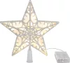 MagicHome, Karácsonyi csillag, műanyag, 10x LED meleg fehér, 25 cm, 2xAA
