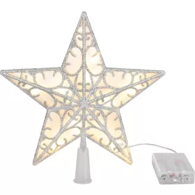   MagicHome, Karácsonyi csillag, műanyag, 10x LED meleg fehér, 25 cm, 2xAA