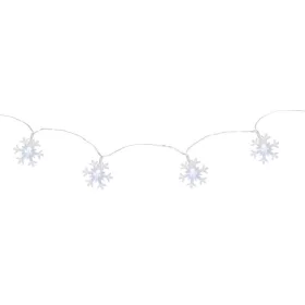   MagicHome, Karácsonyi Hópehely füzér, 10 hideg fehér LED, 2xAA, IP20, beltéri,